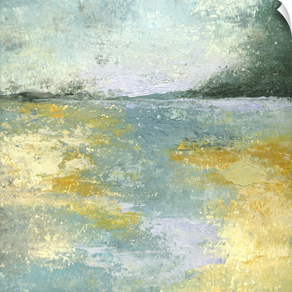 Abstract landscape painted in muted neutral tones.