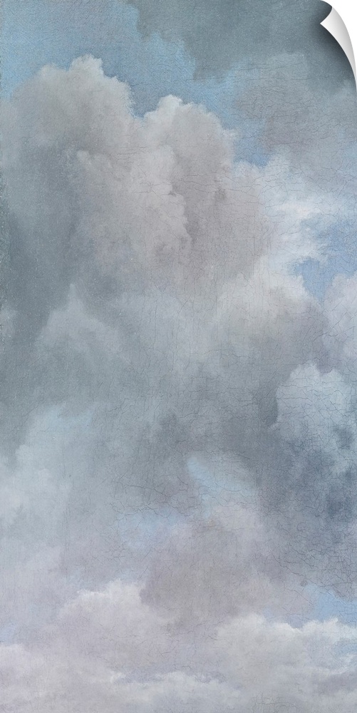 A majestic sky filled with ethereal clouds in pastel tints.