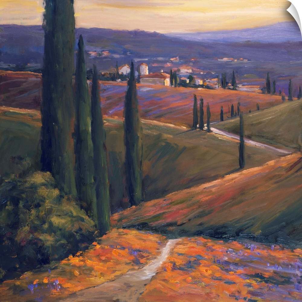 Fine art painting of a warm sunlit afternoon in Italy.