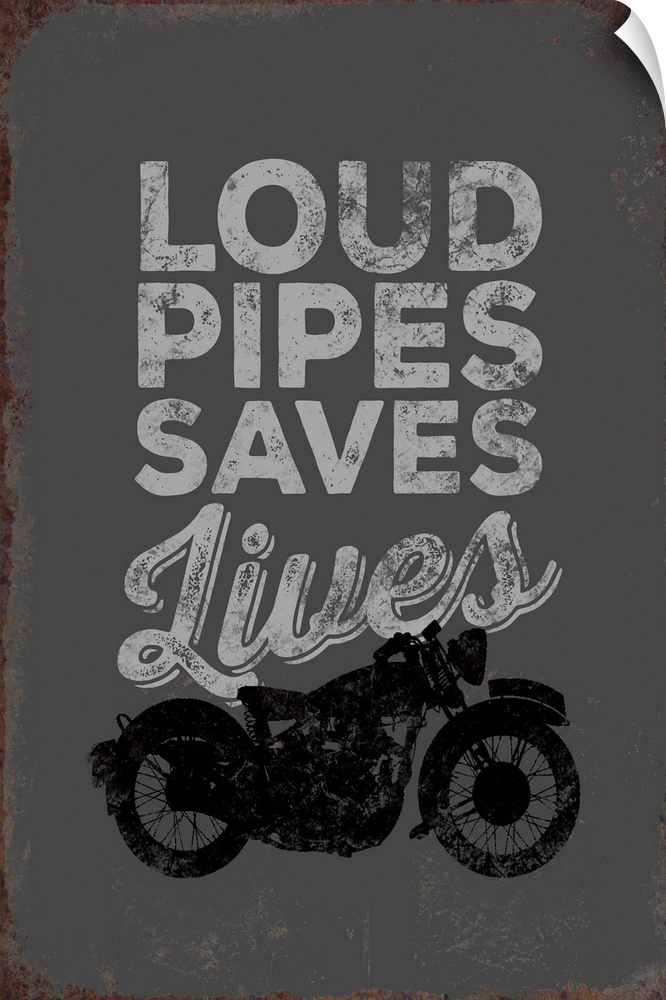 Digital art painting of a poster titled Loud Pipes by JJ Brando.