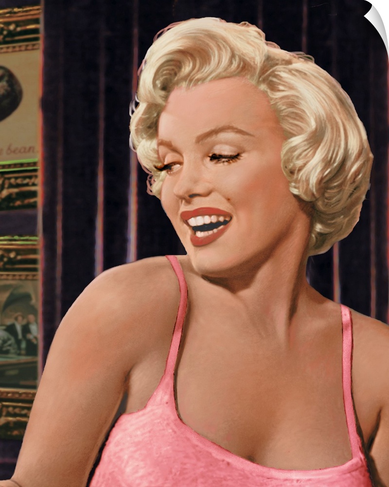 Digital fine art image of Marilyn Monroe while she looks elegantly over her shoulder.