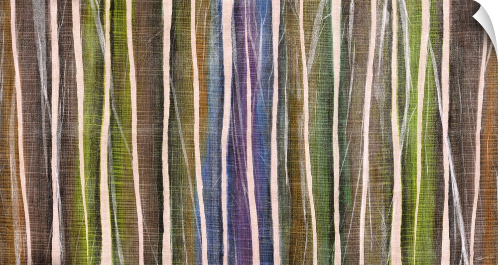 A live edge display of figured maple in colors of a hidden forest.
