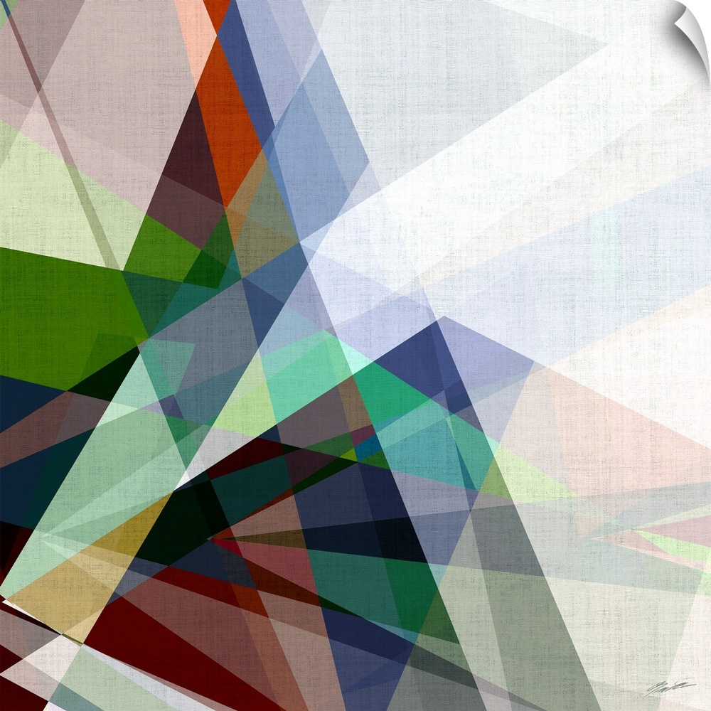 A collage of intersecting angles of rich contemporary color.