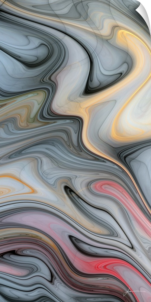 Swirling neutral colors like an abstract oil slick.