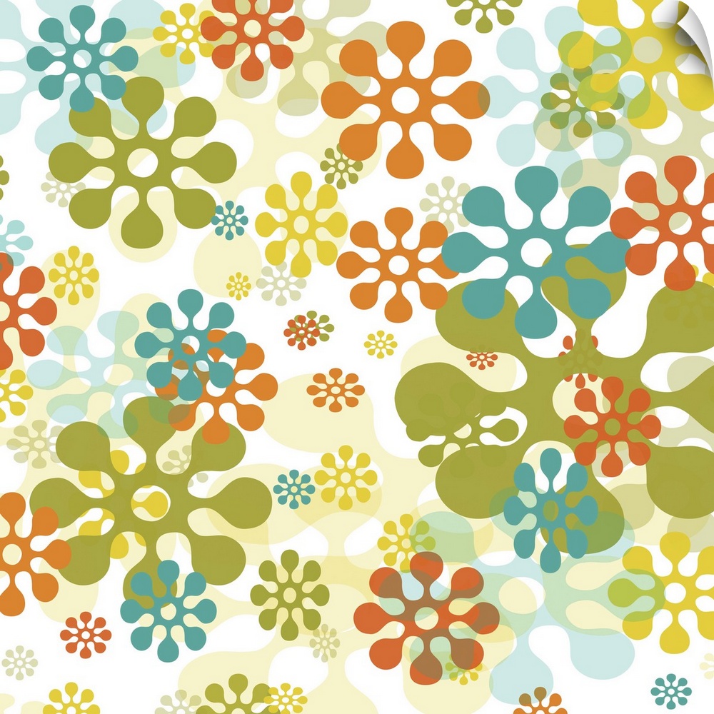 This Retro flower pop  art print is perfect for lobby, office, hospitality and health care.
