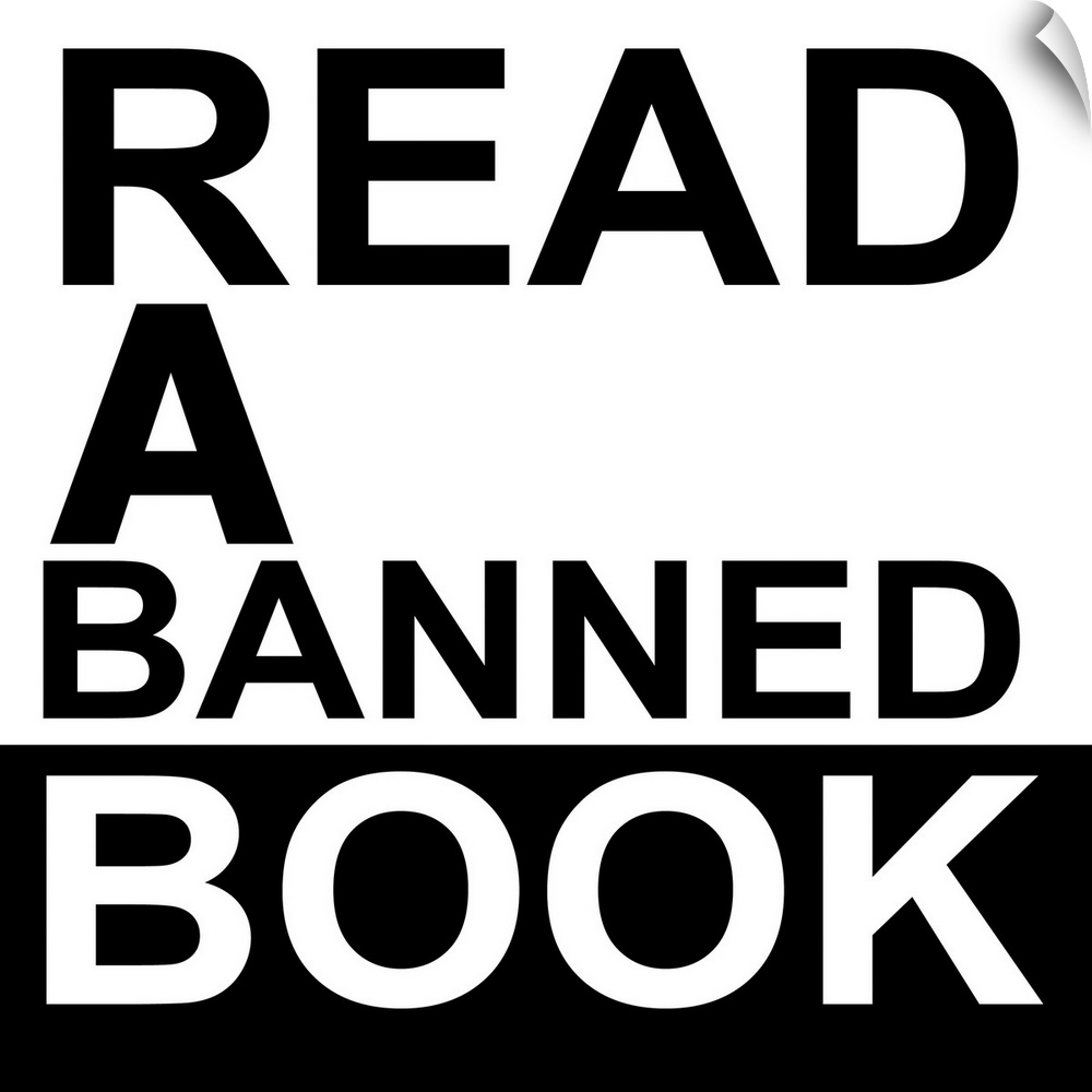 This art and poster says it all. Reading a banned book is just the right thing to do. Perfect poster fro a library, classr...