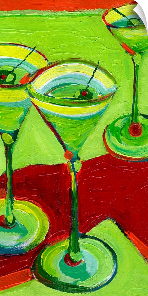 My first painting in a series of martini images