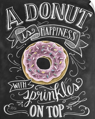 A Donut Is Happiness Handlettering
