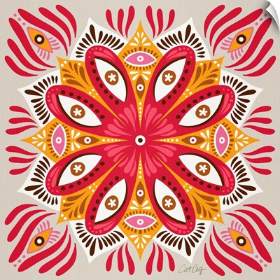 Floral Eye Mandala - Magenta
