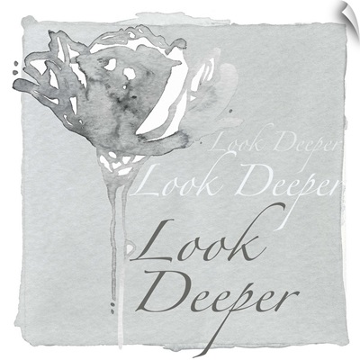 Gray floral - Look Deeper