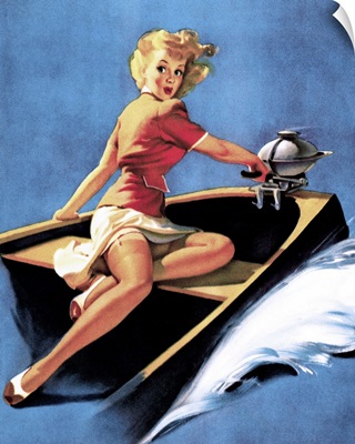 Motorboating Pin Up Girl