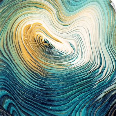Teal And Cream Abstract 26