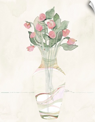 Watercolor Flowers In A Vase V