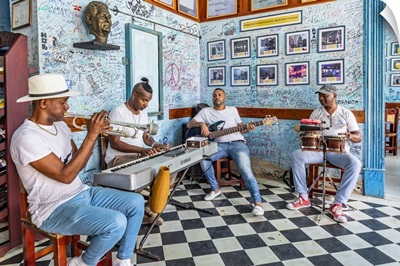 A Band Playing Music In A Bar In Trinidad, Sancti Spiritus, Cuba