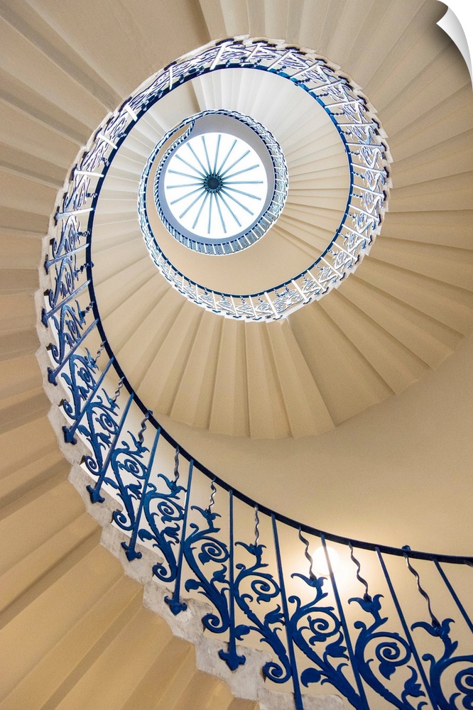 A Spiral Staircase In The Queen's House, Greenwich, London, England