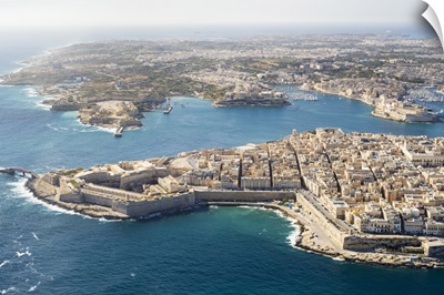 Aerial view of Valletta, Grand Harbour and the Three Cities