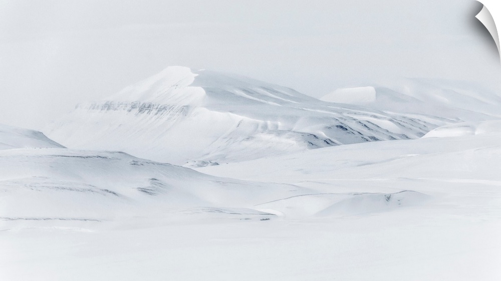 Arctic Slopes In Adventdalen, Spitsbergen, Svalbard