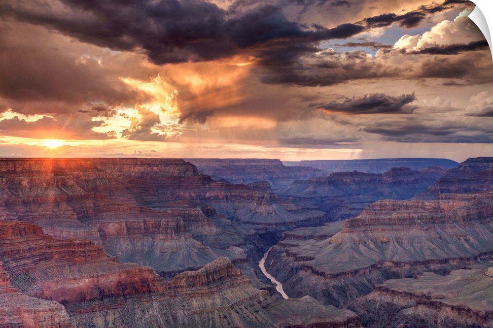 USA, Arizona, Grand Canyon National Park (South Rim), Colorado River from Mohave Point