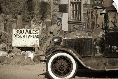 Arizona, Route 66, Hackberry General Store, 300 Miles Desert Ahead sign