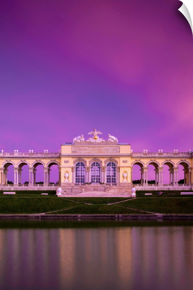 Austria, Vienna, The Gloriette in the gardens of Schonbrunn Palace - a former imperial summer residence