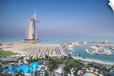 Burj al Arab, from the Jumeirah Beach Hotel, Dubai, United Arab Emirates
