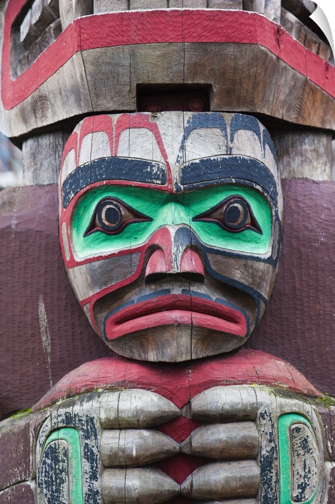 Canada, British Columbia, Vancouver Island, Victoria, First Nation Totem Pole, Thunderbird Park