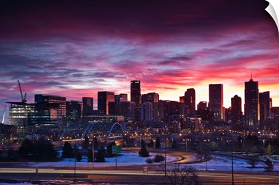 Colorado, Denver, city view from the west