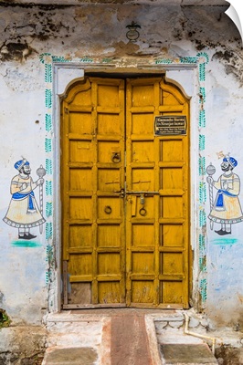 Colouful Door In The Old Town Of Udaipur, Rajasthan, India