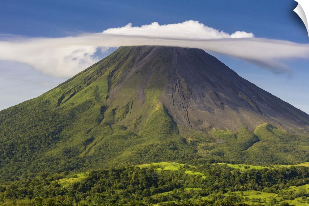 Costa Rica, Alajuela, La Fortuna. The Arenal Volcano. Although classed as active the volcano has not shown any explosive a...