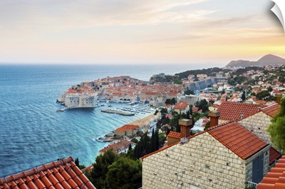 Croatia, Dalmatia, Dubrovnik, Old town, View over the old town