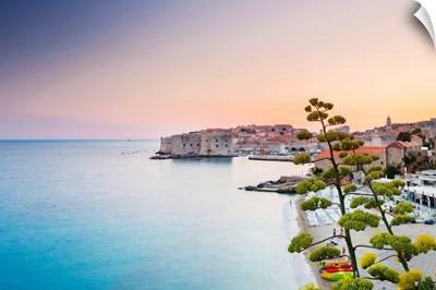 Croatia, Dubrovnik, Sunset Over Banya Beech