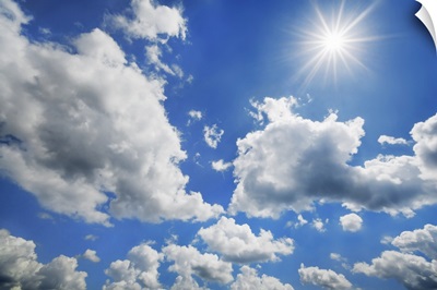 Cumulonimbus Cloud And Sun, Germany, Bavaria, Upper Bavaria, Freising, Giggenhausen