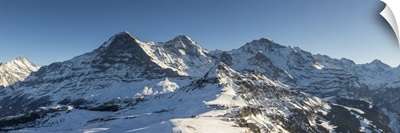 Eger, Monch, Jungfrau From Mannlichen, Jungfrau Region, Berner Oberland, Switzerland