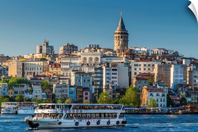 Galata district skyline with Galata Tower, Istanbul, Turkey