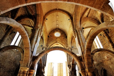 Gothic interior of the Santa Clara a Velha monastery, Coimbra, Portugal