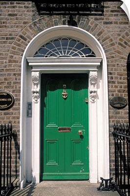 Green door, Merrion Square, Dublin, Ireland