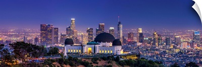 Griffith Observatory And Los Angeles Skyline At Night, California, USA