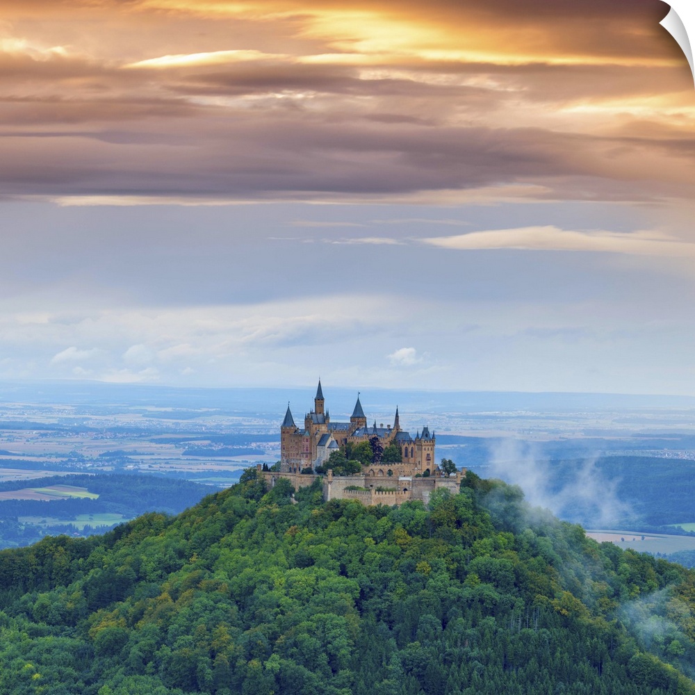 Elevated view towards Hohenzollern Castle