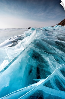Ice Crack At Lake Baikal, Irkutsk Region, Siberia, Russia