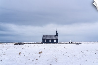Iceland: The Famous Black Church Of Buda In The Snaefellsnes Peninsula