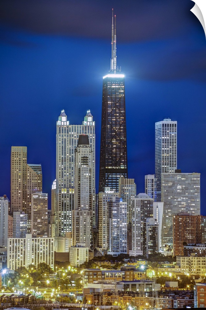 United States of America, Illinois, Chicago, Hancock Tower and City Skyline