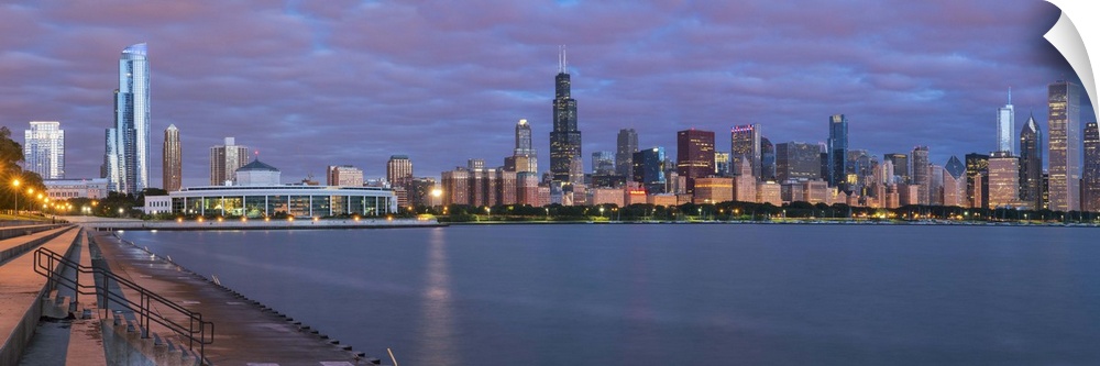 USA, Illinois, Midwest, Cook County, Chicago, Panorama, shedd aquaroium.