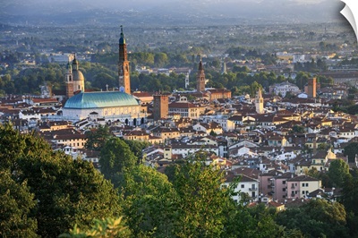 Italy, Italia, Veneto, Vicenza, The town from Monte BeriCounty