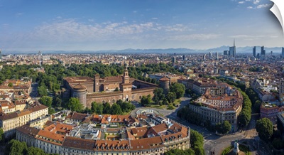 Italy, Lombardy, Milan, Simplon Park And Sforza Castle
