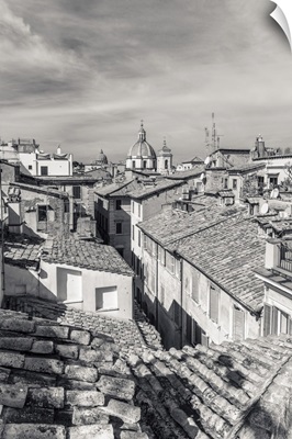 Italy, Rome, Ponte, Church Of San Salvatore In Lauro And St. Peter's Basilica Beyond