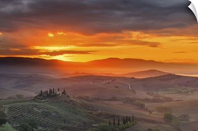 Italy, Tuscany, Siena district, Orcia Valley, Podere Belvedere near San Quirico d'Orcia