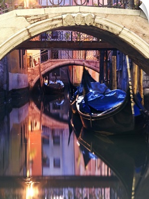Italy, Venice. View of a canal