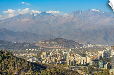 Jardin Del Este And Las Condes Neighborhoods Under The Andes, Santiago, Chile