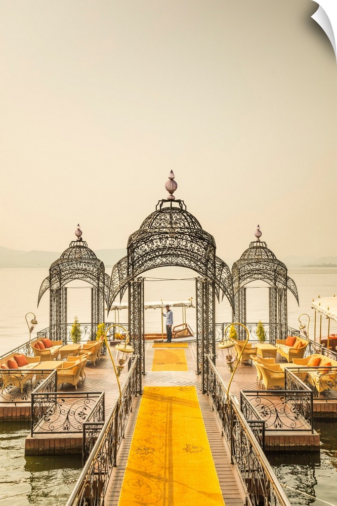 Jetty For The Boat To The Taj Lake Palace, Lake Pichola, Udaipur, Rajasthan, India