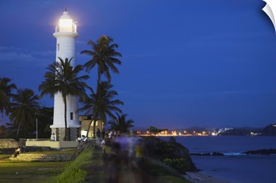 Lighthouse in the Fort at dusk, Galle, Southern Province, Sri Lanka